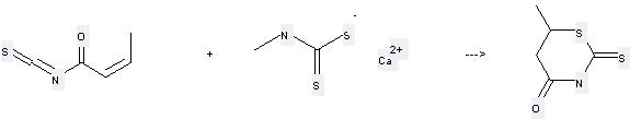2-Butenoyl isothiocyanate can be used to produce 6-methyl-2-thioxo-[1,3]thiazinan-4-one at the temperature of 3 °C